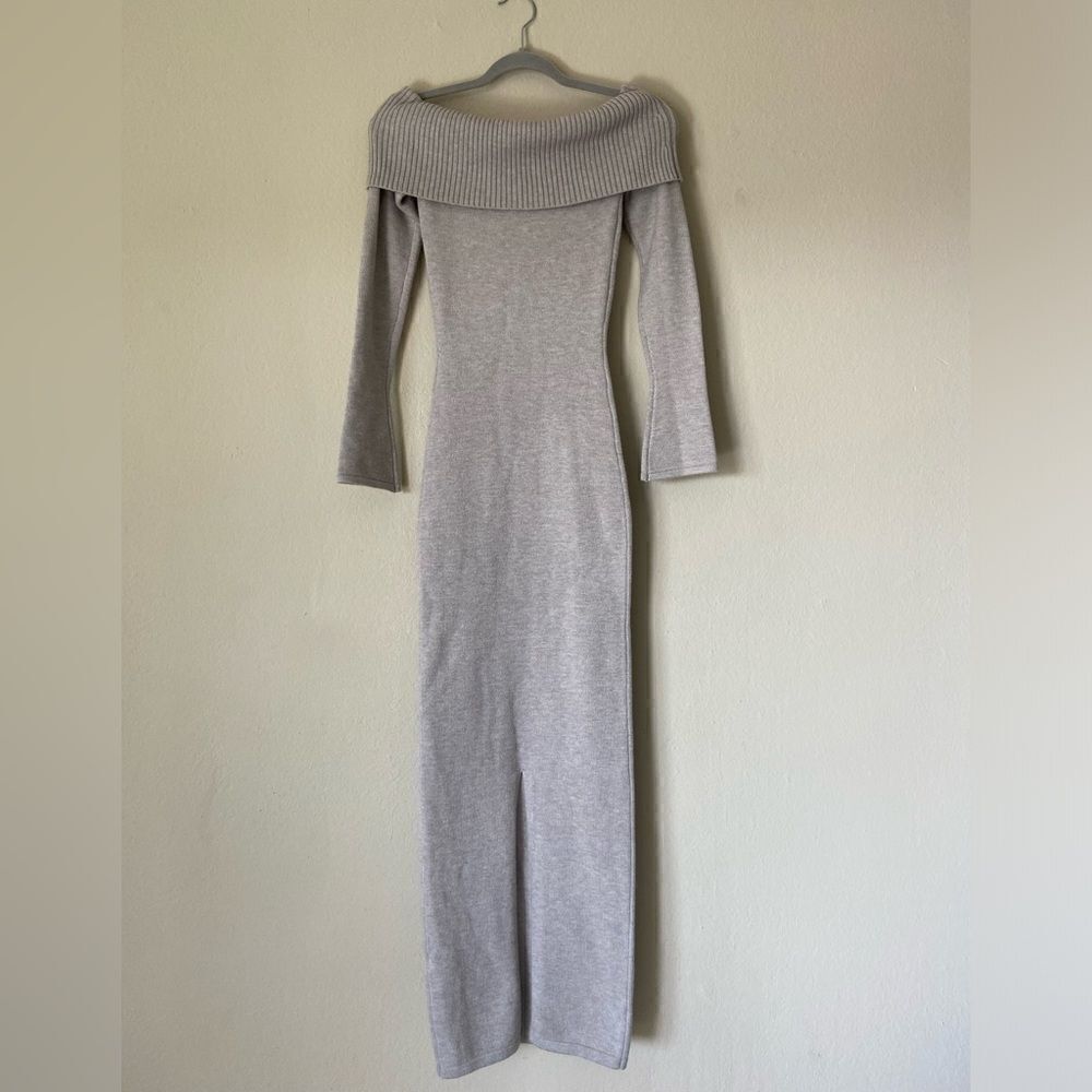 NWT Babyboo Beverley Knit Maxi Light Grey Dress Marl Sweater  Size XS - Picture 14 of 14